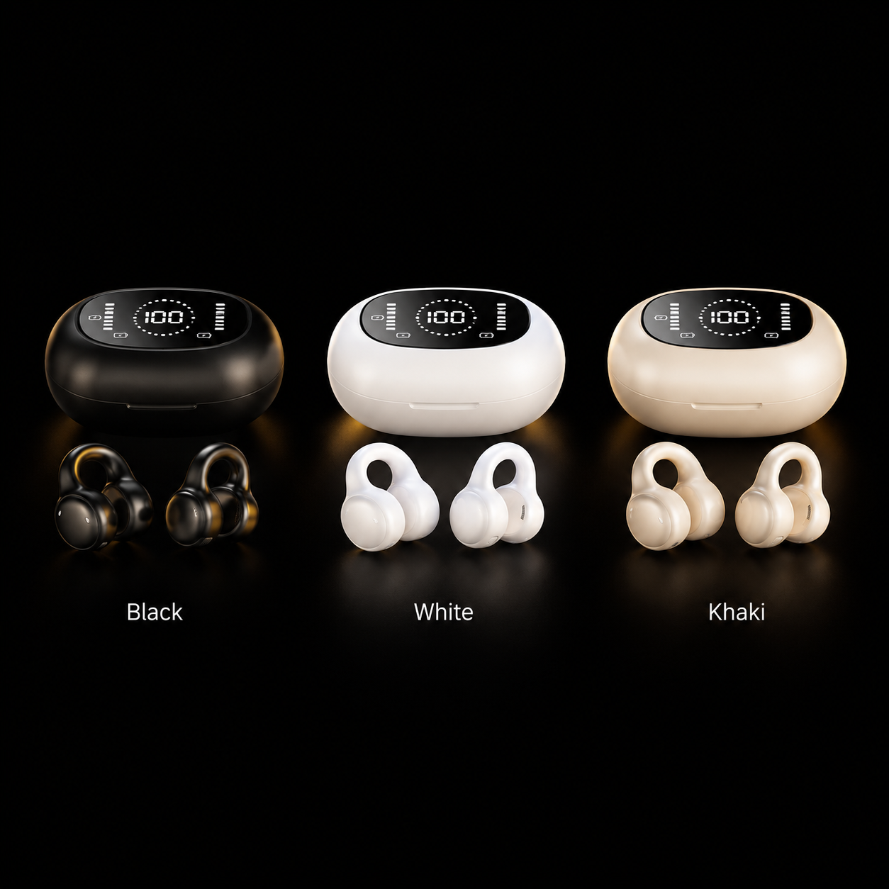 Wireless Ear Clip Headphones — Open Ear Bluetooth 5.3