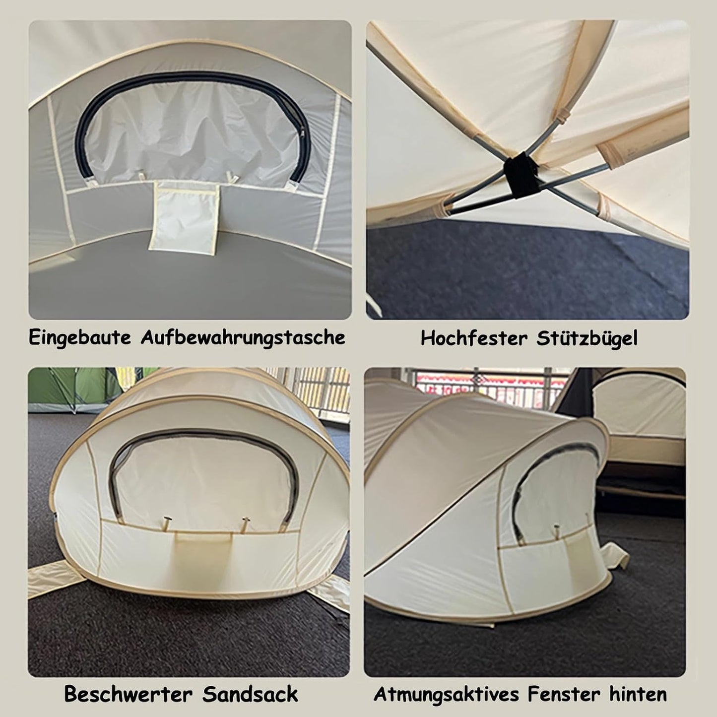 Strandmuschel Pop Up Strandzelt UV Schutz Wurfzelt Wetter Leicht Strandzelt Für Garten Strand