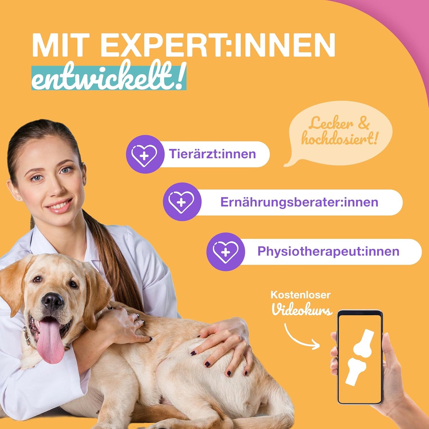 DailyBoost Snacks - Vitamin-B Komplex für Hunde - 29 Vitamine, Mineralien & Kräuter - Multivitamin für Hunde - Vitamin B1, B2, B3, B5, B6, B7, B9, B12 - Mit Prebiotika, Glucosamin & Chondroitin