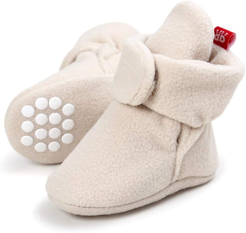 LACOFIA Kleinkind Baby Jungen Mädchen rutschfest Weiche Sohle Slipper Stiefel Winter Krabbelschuhe