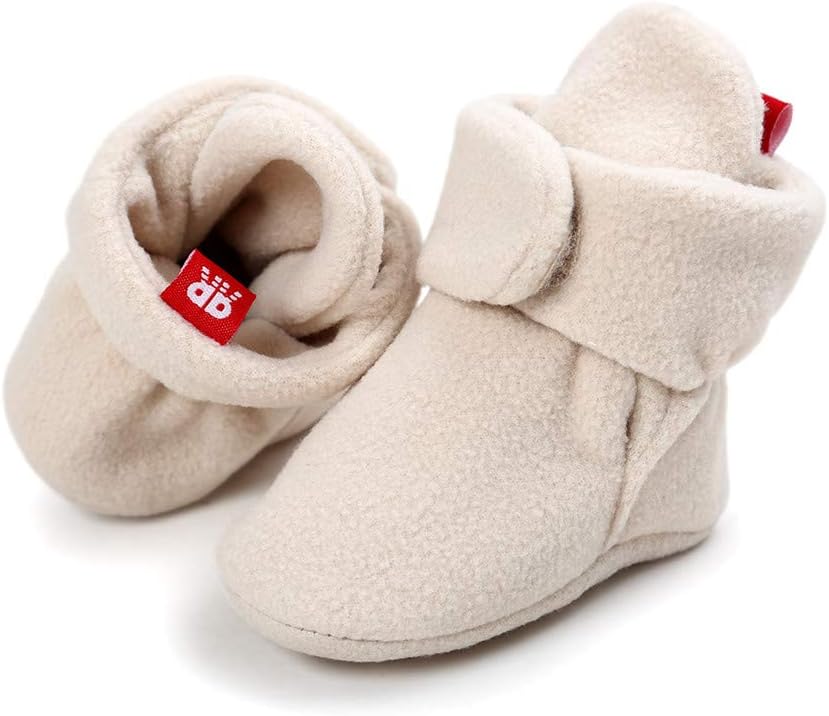 LACOFIA Kleinkind Baby Jungen Mädchen rutschfest Weiche Sohle Slipper Stiefel Winter Krabbelschuhe