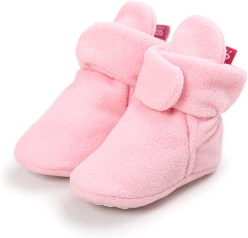 LACOFIA Kleinkind Baby Jungen Mädchen rutschfest Weiche Sohle Slipper Stiefel Winter Krabbelschuhe