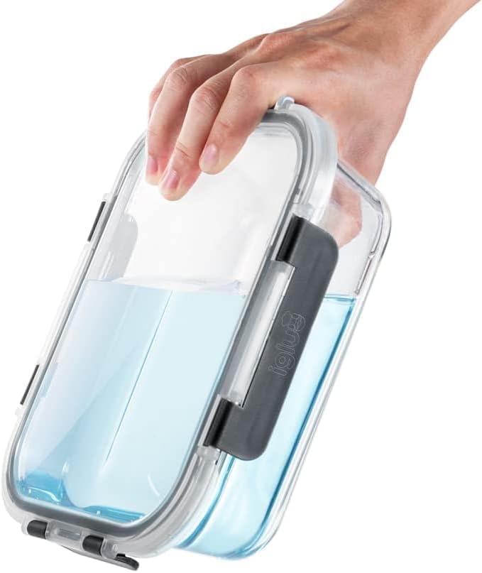 Igluu Meal Prep Glas Lebensmittel Frischhaltedosen 10 Stück, Lebensmittelbehälter mit Schnappverschluss & auslaufsichern Deckel Mikrowellen geeignet BPA frei (10 Boxen & 10 Deckel) 1050ml & 370ml