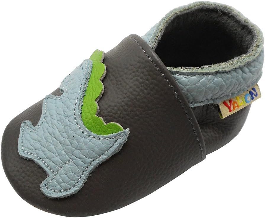 Yalion Baby Junge Mädchen Weicher Leder Lauflernschuhe Krabbelschuhe Babyhausschuhe mit Wildledersohlen Multi-Stil