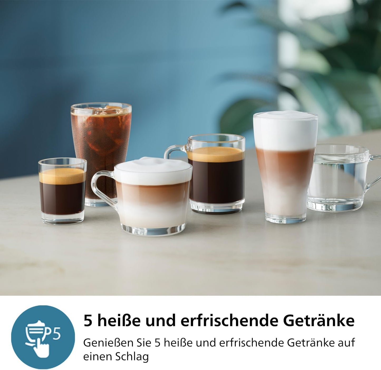 Philips Serie 2200 Kaffeevollautomat – 2 Kaffeesorten, Klassischer Milchaufschäumer, Intuitives Touchdisplay, 100% Keramikmahlwerk, mattes Schwarz (EP2220/10)