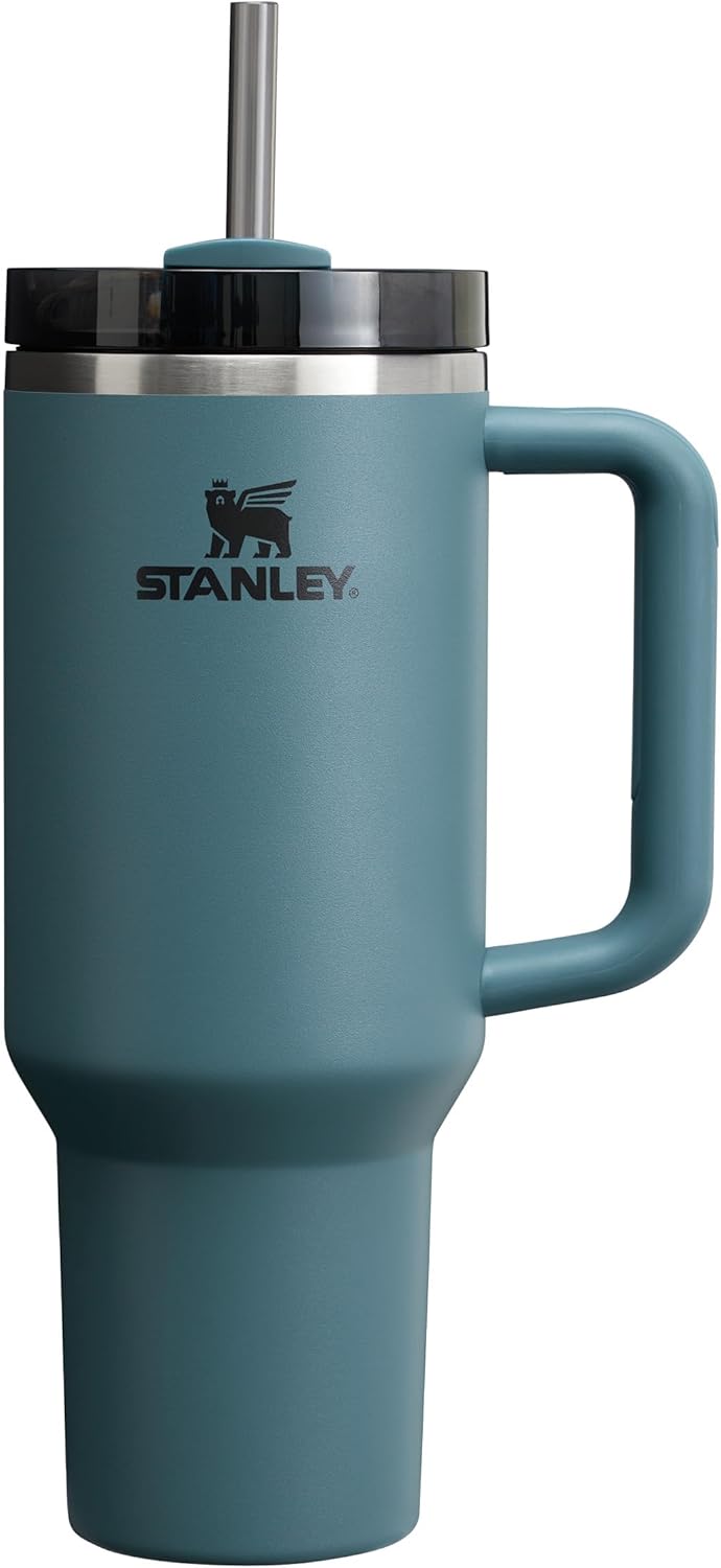 Stanley Quencher H2.0 Flowstate Trinkflasche Mit Strohhalm 1.2L - Thermobecher Kühlt 11 Stunden - 48 Stunden Eisgekühlt - Spülmaschinenfest - Thermosflasche BPA Frei - Edelstahl Trinkbecher