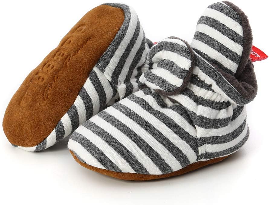 LACOFIA Kleinkind Baby Jungen Mädchen rutschfest Weiche Sohle Slipper Stiefel Winter Krabbelschuhe