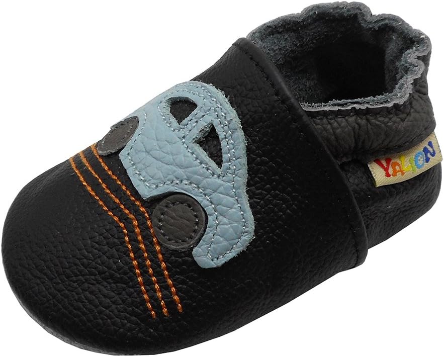 Yalion Baby Junge Mädchen Weicher Leder Lauflernschuhe Krabbelschuhe Babyhausschuhe mit Wildledersohlen Multi-Stil