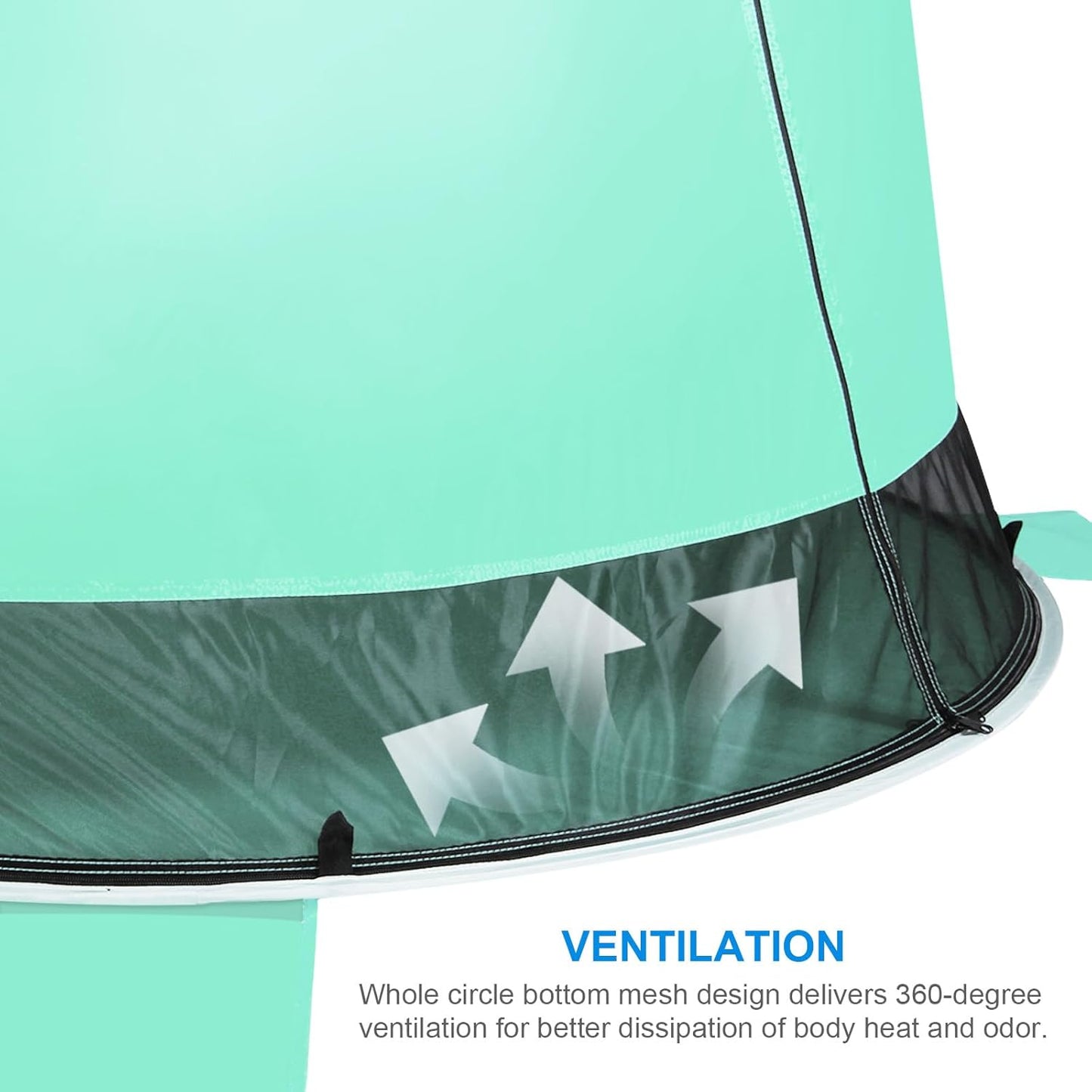 WolfWise Strandmuschel Pop-Up Zelt mit UV-Schutz 50+, 3-4 Personen Strandzelt