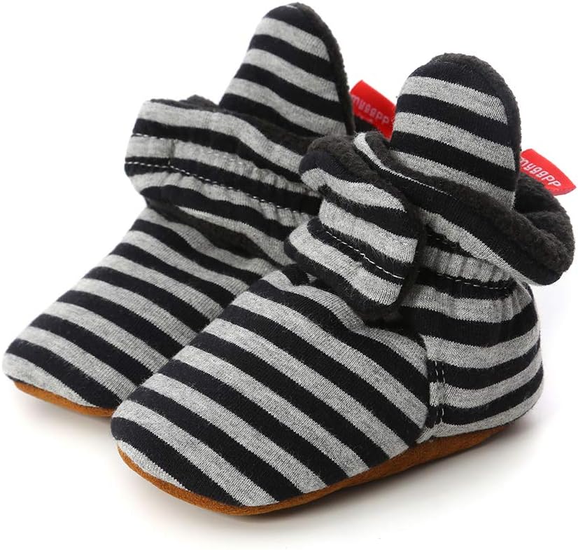 LACOFIA Kleinkind Baby Jungen Mädchen rutschfest Weiche Sohle Slipper Stiefel Winter Krabbelschuhe