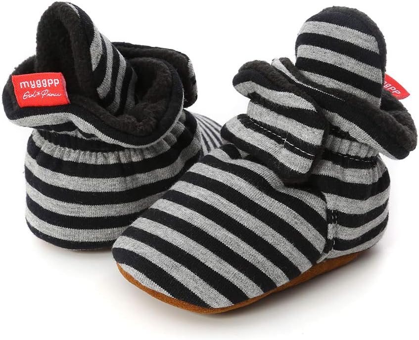 LACOFIA Kleinkind Baby Jungen Mädchen rutschfest Weiche Sohle Slipper Stiefel Winter Krabbelschuhe