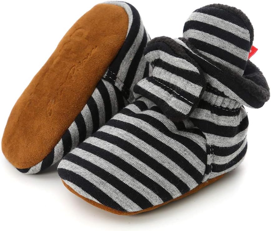 LACOFIA Kleinkind Baby Jungen Mädchen rutschfest Weiche Sohle Slipper Stiefel Winter Krabbelschuhe