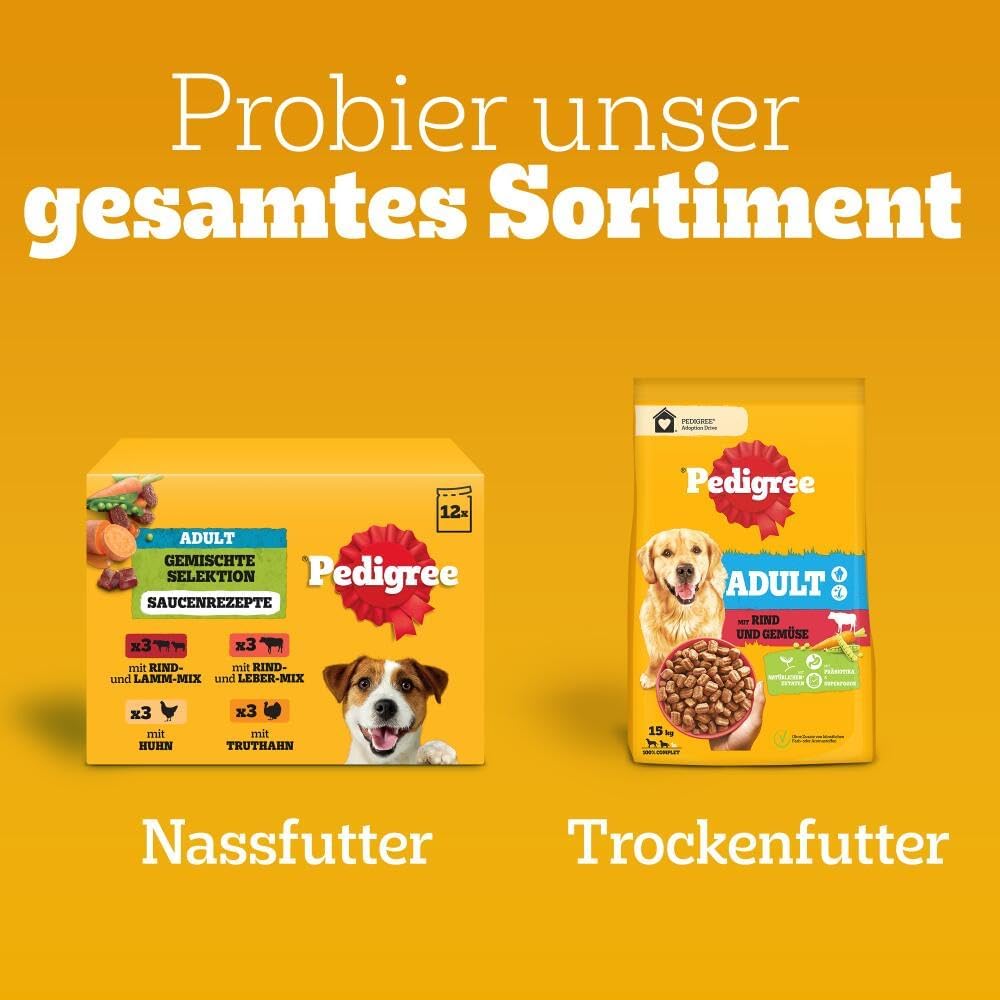 PEDIGREE DentaStix Zahnpflegesnack - 112 Stück - für große Hunde (+25kg) - Hundeleckerli mit Huhn– & Rindgeschmack für jeden Tag, Zahnpflege Hund für gesunde Zähne - 1 Großpackung