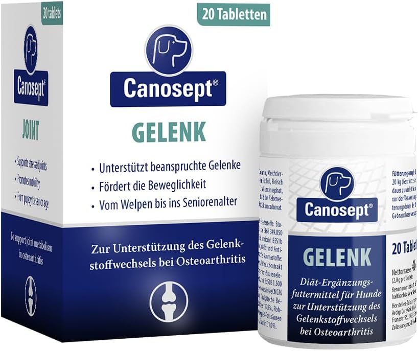 Canosept Darmflora Hund - Präbiotika & Probiotika Hund - Unterstützt bei Verdauungsstörungen - Hund Darmflora Aufbauen - Darmsarnierung Hund - Hund Verdauung fördern durch Darmkur Hund - 30 Tabletten