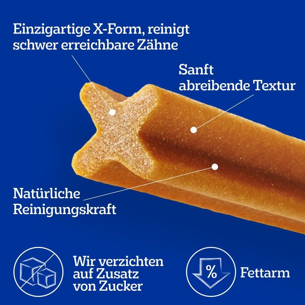 PEDIGREE DentaStix Zahnpflegesnack - 112 Stück - für große Hunde (+25kg) - Hundeleckerli mit Huhn– & Rindgeschmack für jeden Tag, Zahnpflege Hund für gesunde Zähne - 1 Großpackung