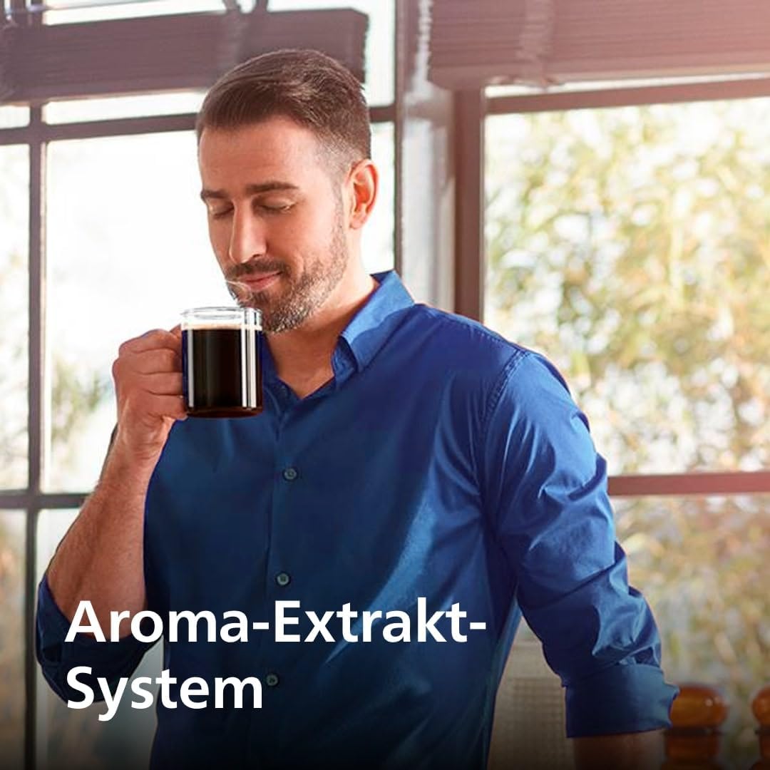 Philips Serie 2200 Kaffeevollautomat – 2 Kaffeesorten, Klassischer Milchaufschäumer, Intuitives Touchdisplay, 100% Keramikmahlwerk, mattes Schwarz (EP2220/10)