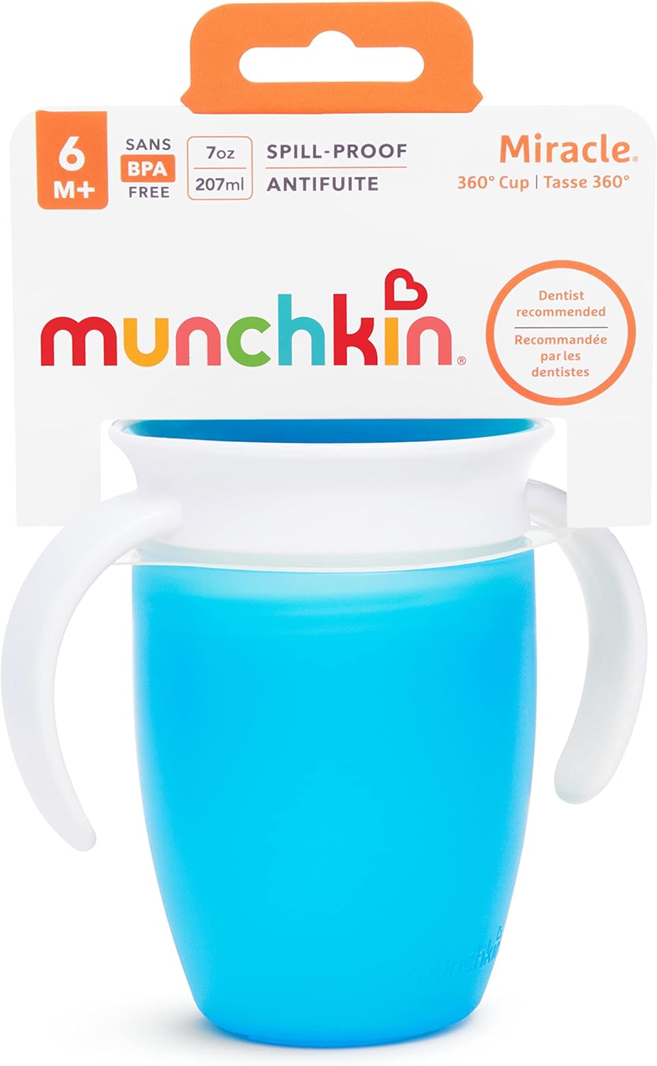 Munchkin Miracle Trinklernbecher 360 Grad, 207 ml, Blau