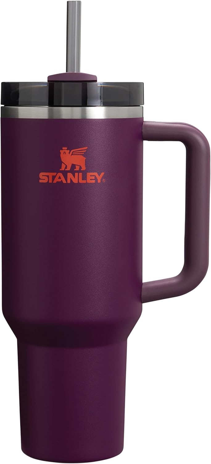 Stanley Quencher H2.0 Flowstate Trinkflasche Mit Strohhalm 1.2L - Thermobecher Kühlt 11 Stunden - 48 Stunden Eisgekühlt - Spülmaschinenfest - Thermosflasche BPA Frei - Edelstahl Trinkbecher