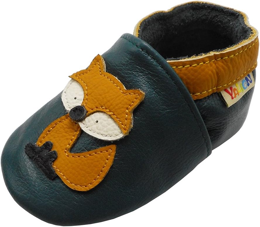 Yalion Baby Junge Mädchen Weicher Leder Lauflernschuhe Krabbelschuhe Babyhausschuhe mit Wildledersohlen Multi-Stil