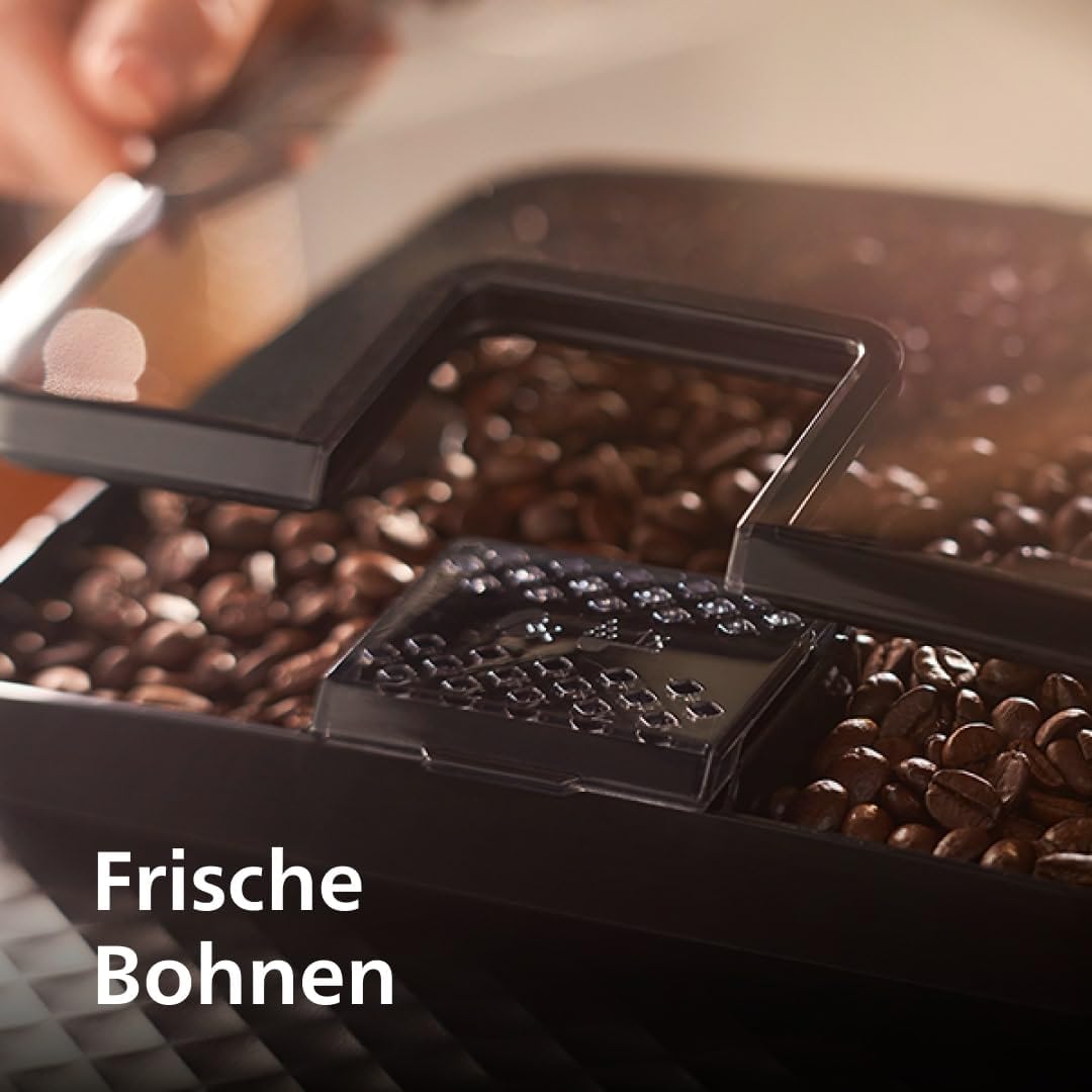 Philips Serie 2200 Kaffeevollautomat – 2 Kaffeesorten, Klassischer Milchaufschäumer, Intuitives Touchdisplay, 100% Keramikmahlwerk, mattes Schwarz (EP2220/10)