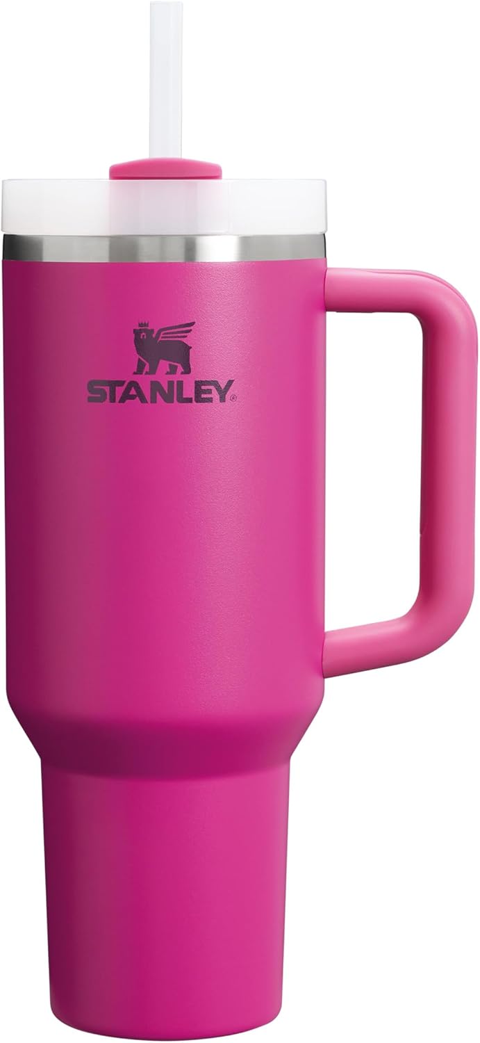Stanley Quencher H2.0 Flowstate Trinkflasche Mit Strohhalm 1.2L - Thermobecher Kühlt 11 Stunden - 48 Stunden Eisgekühlt - Spülmaschinenfest - Thermosflasche BPA Frei - Edelstahl Trinkbecher