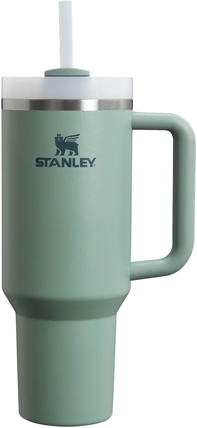 Stanley Quencher H2.0 Flowstate Trinkflasche Mit Strohhalm 1.2L - Thermobecher Kühlt 11 Stunden - 48 Stunden Eisgekühlt - Spülmaschinenfest - Thermosflasche BPA Frei - Edelstahl Trinkbecher