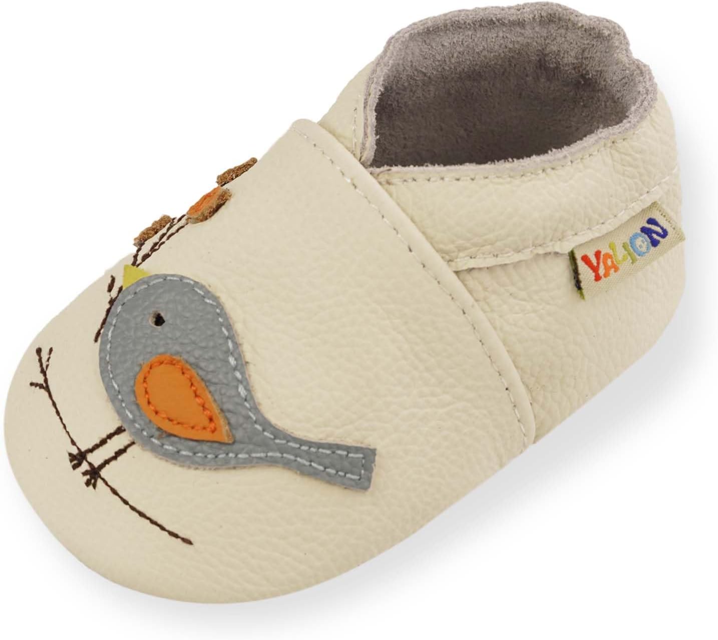 Yalion Baby Junge Mädchen Weicher Leder Lauflernschuhe Krabbelschuhe Babyhausschuhe mit Wildledersohlen Multi-Stil