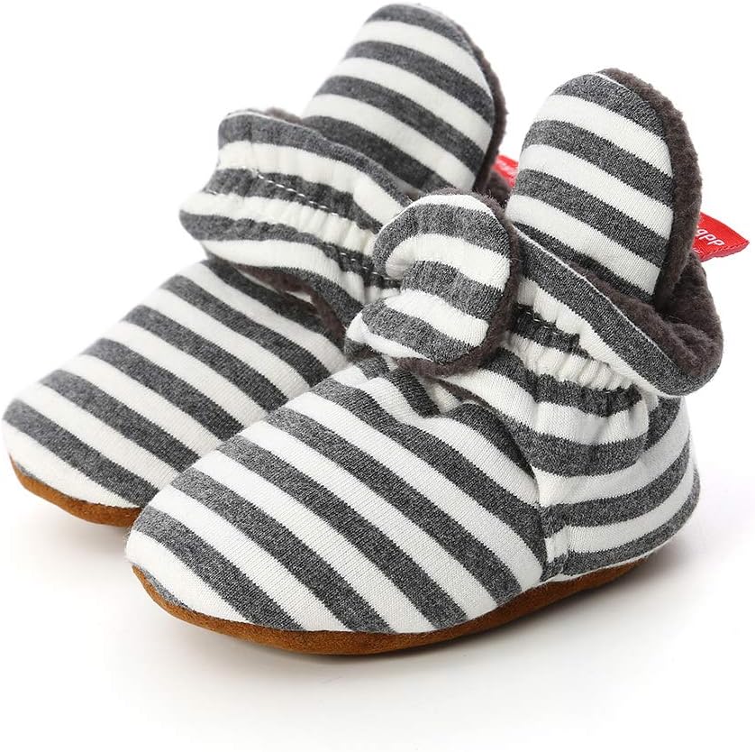 LACOFIA Kleinkind Baby Jungen Mädchen rutschfest Weiche Sohle Slipper Stiefel Winter Krabbelschuhe