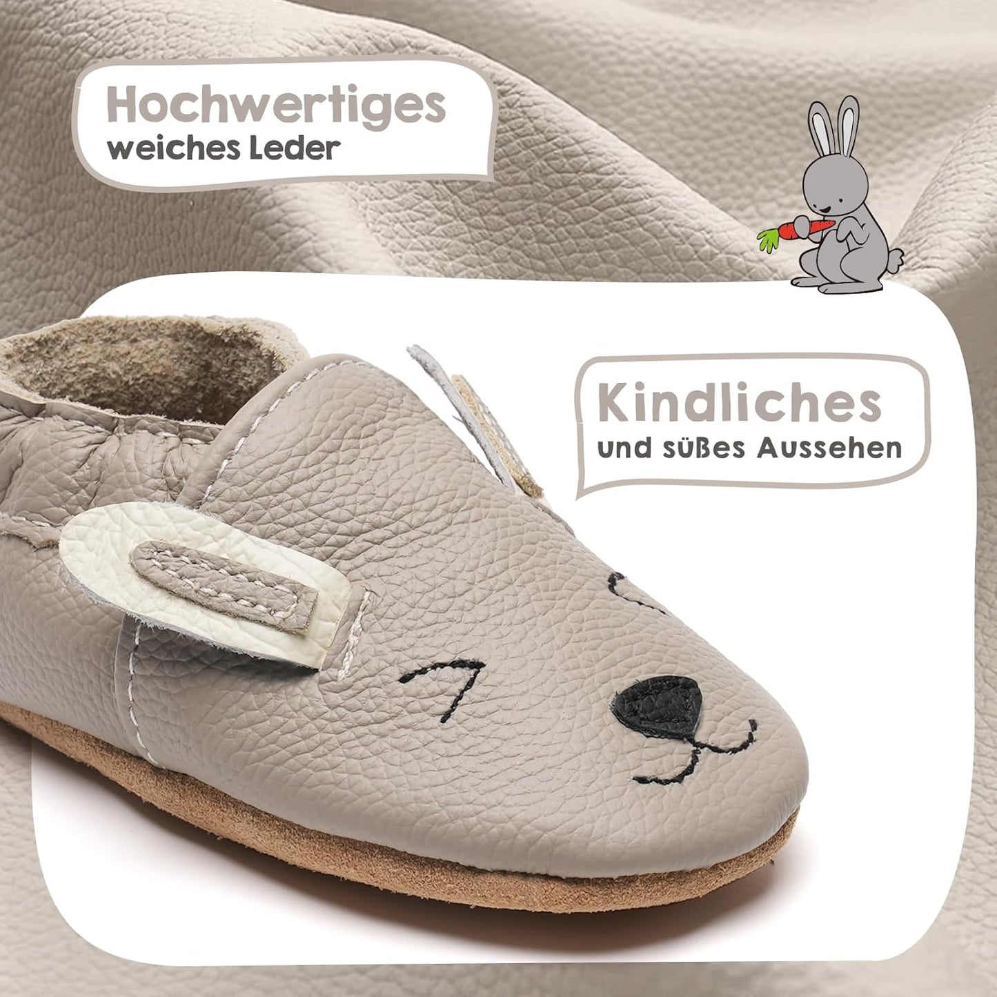 IceUnicorn Krabbelschuhe Baby Jungen Mädchen Lauflernschuhe Baby Weicher Leder Babyhausschuhe Kleinkind Babyschuhe