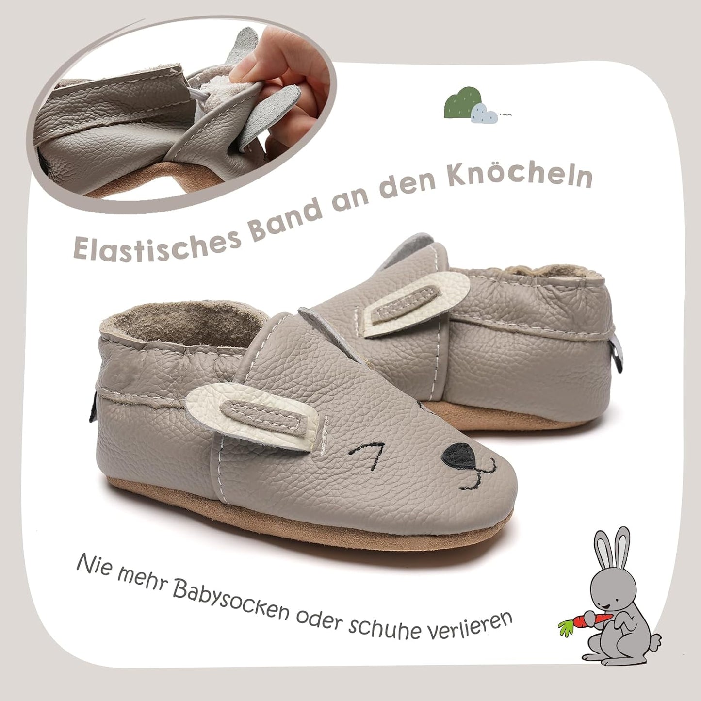 IceUnicorn Krabbelschuhe Baby Jungen Mädchen Lauflernschuhe Baby Weicher Leder Babyhausschuhe Kleinkind Babyschuhe