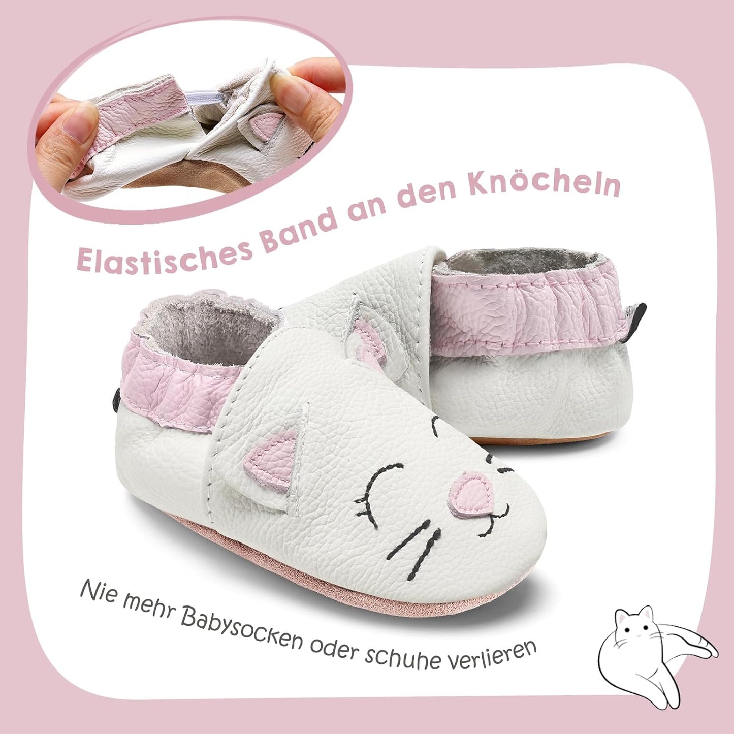 IceUnicorn Krabbelschuhe Baby Jungen Mädchen Lauflernschuhe Baby Weicher Leder Babyhausschuhe Kleinkind Babyschuhe