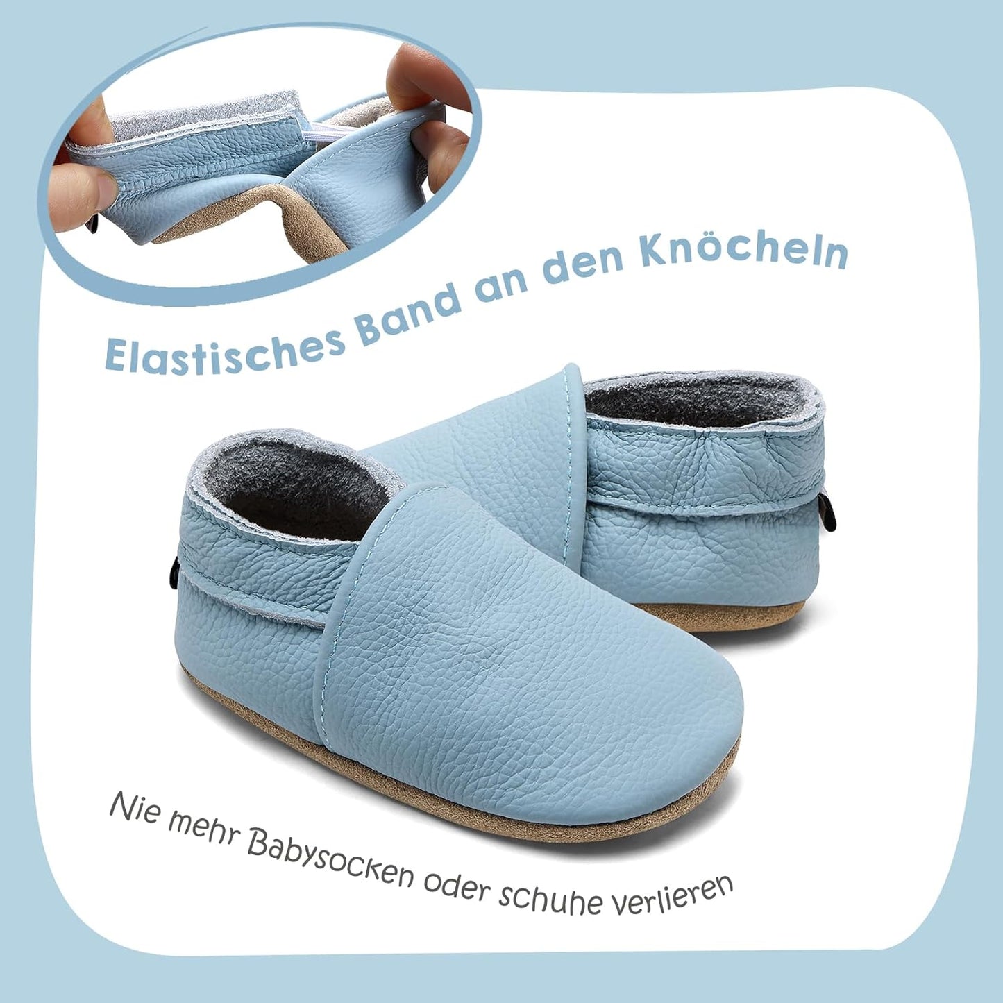 IceUnicorn Krabbelschuhe Baby Jungen Mädchen Lauflernschuhe Baby Weicher Leder Babyhausschuhe Kleinkind Babyschuhe