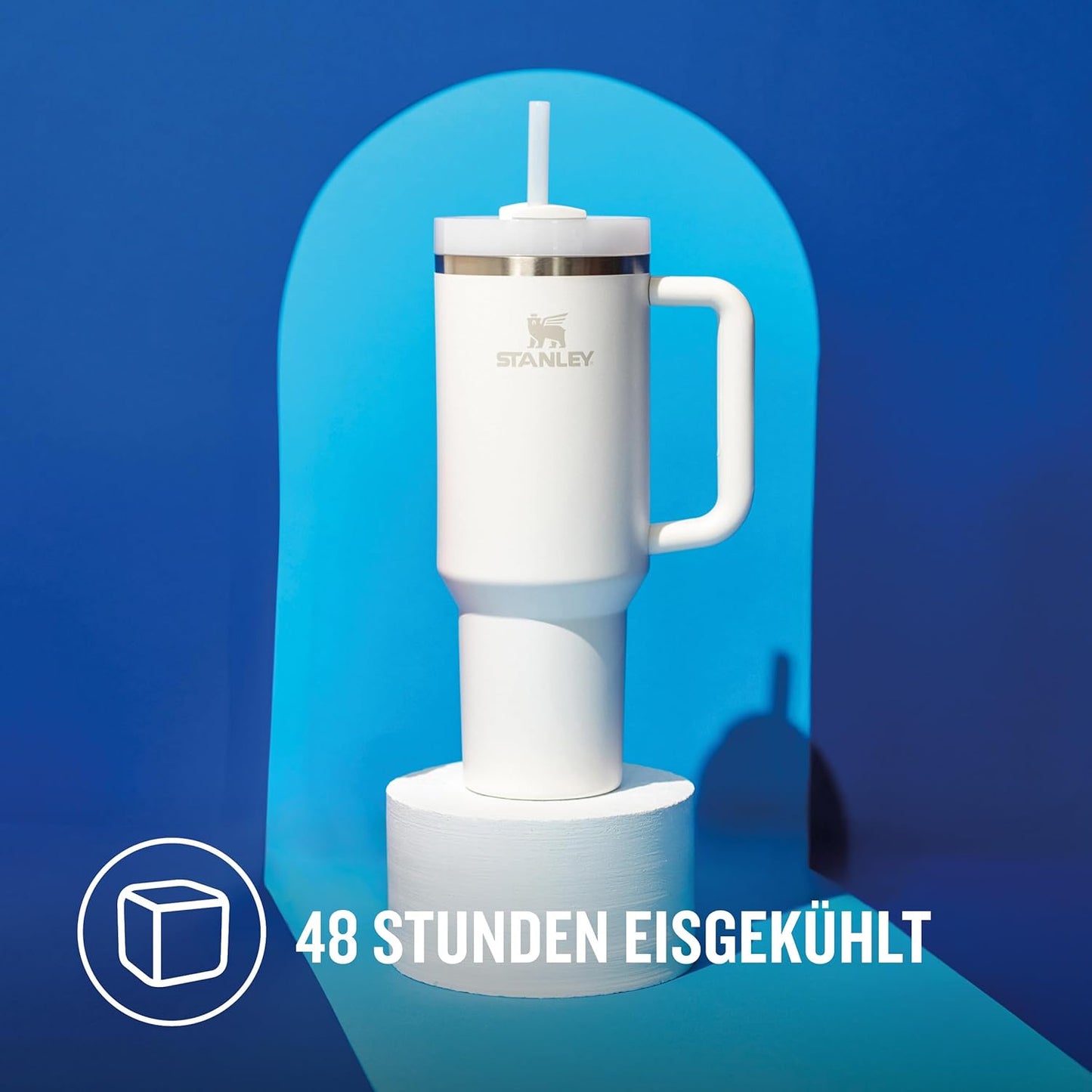 Stanley Quencher H2.0 Flowstate Trinkflasche Mit Strohhalm 1.2L - Thermobecher Kühlt 11 Stunden - 48 Stunden Eisgekühlt - Spülmaschinenfest - Thermosflasche BPA Frei - Edelstahl Trinkbecher