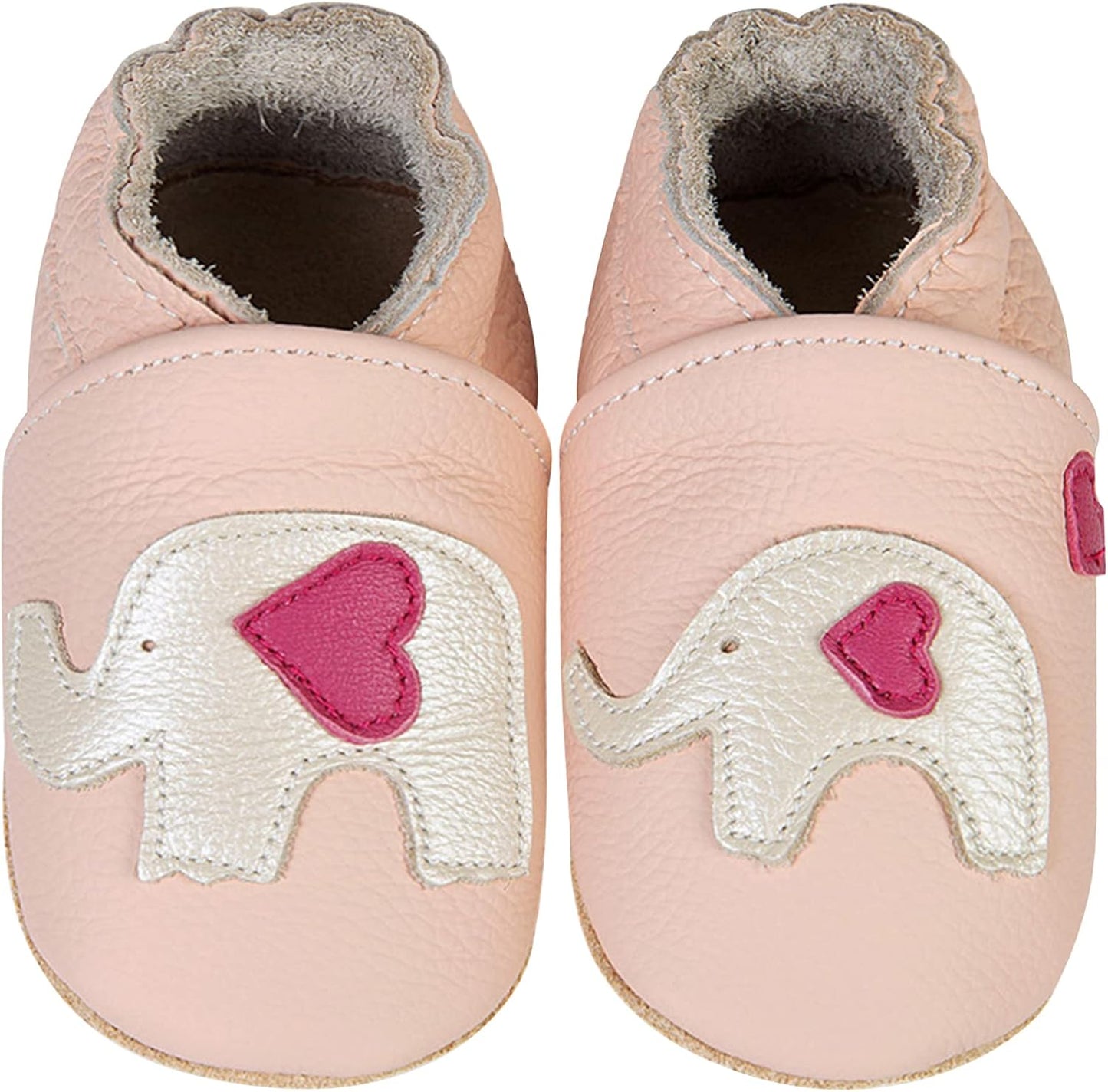 IceUnicorn Krabbelschuhe Baby Lauflernschuhe Jungen Mädchen Weicher Leder Babyhausschuhe Kleinkind Rutschfeste Lederschuhe Baby