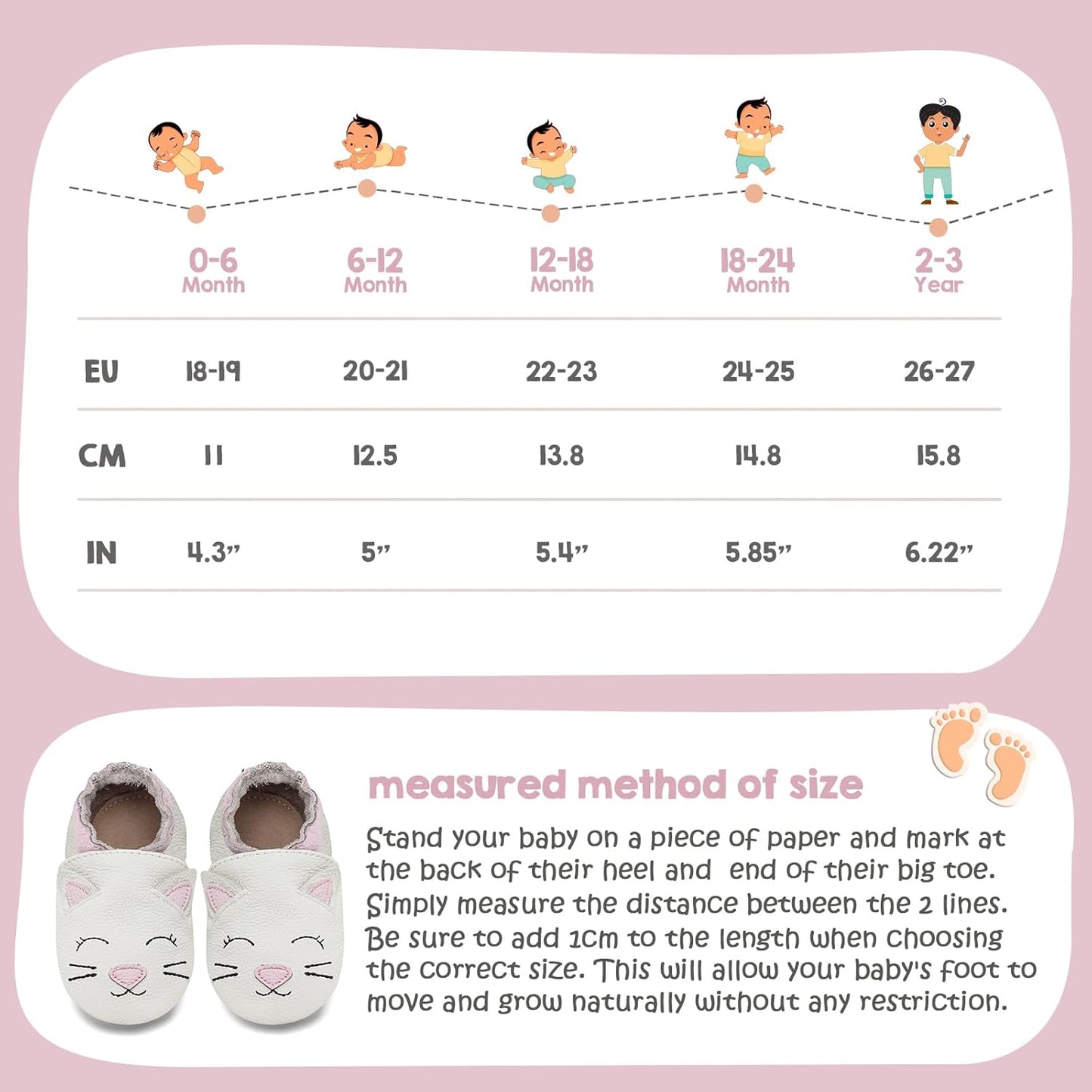 IceUnicorn Krabbelschuhe Baby Jungen Mädchen Lauflernschuhe Baby Weicher Leder Babyhausschuhe Kleinkind Babyschuhe