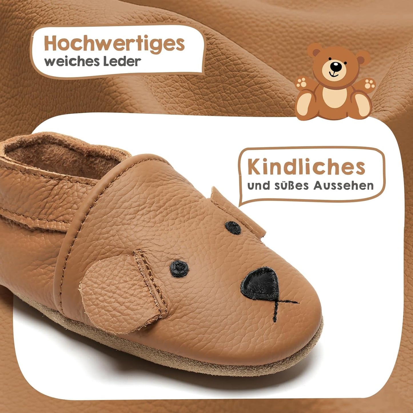 IceUnicorn Krabbelschuhe Baby Jungen Mädchen Lauflernschuhe Baby Weicher Leder Babyhausschuhe Kleinkind Babyschuhe