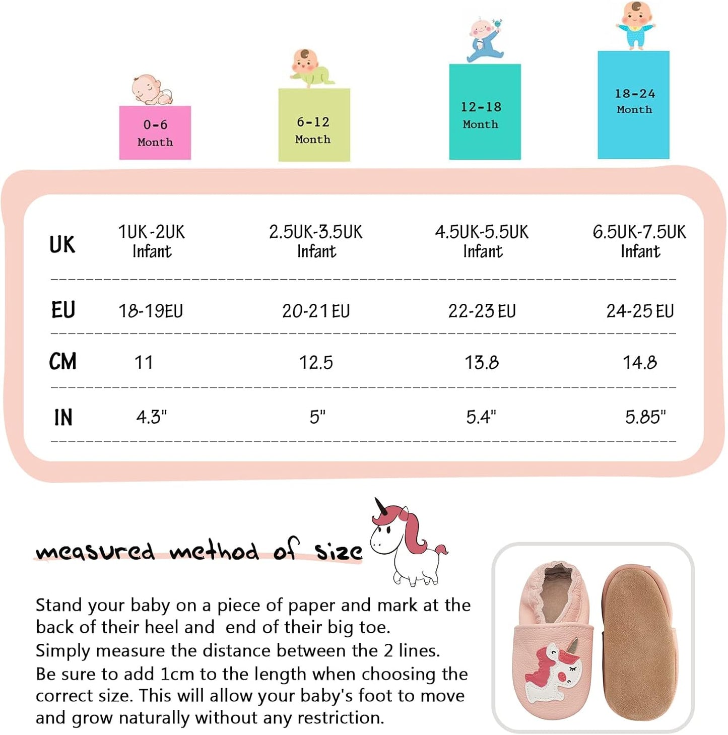 IceUnicorn Krabbelschuhe Baby Lauflernschuhe Jungen Mädchen Weicher Leder Babyhausschuhe Kleinkind Rutschfeste Lederschuhe Baby