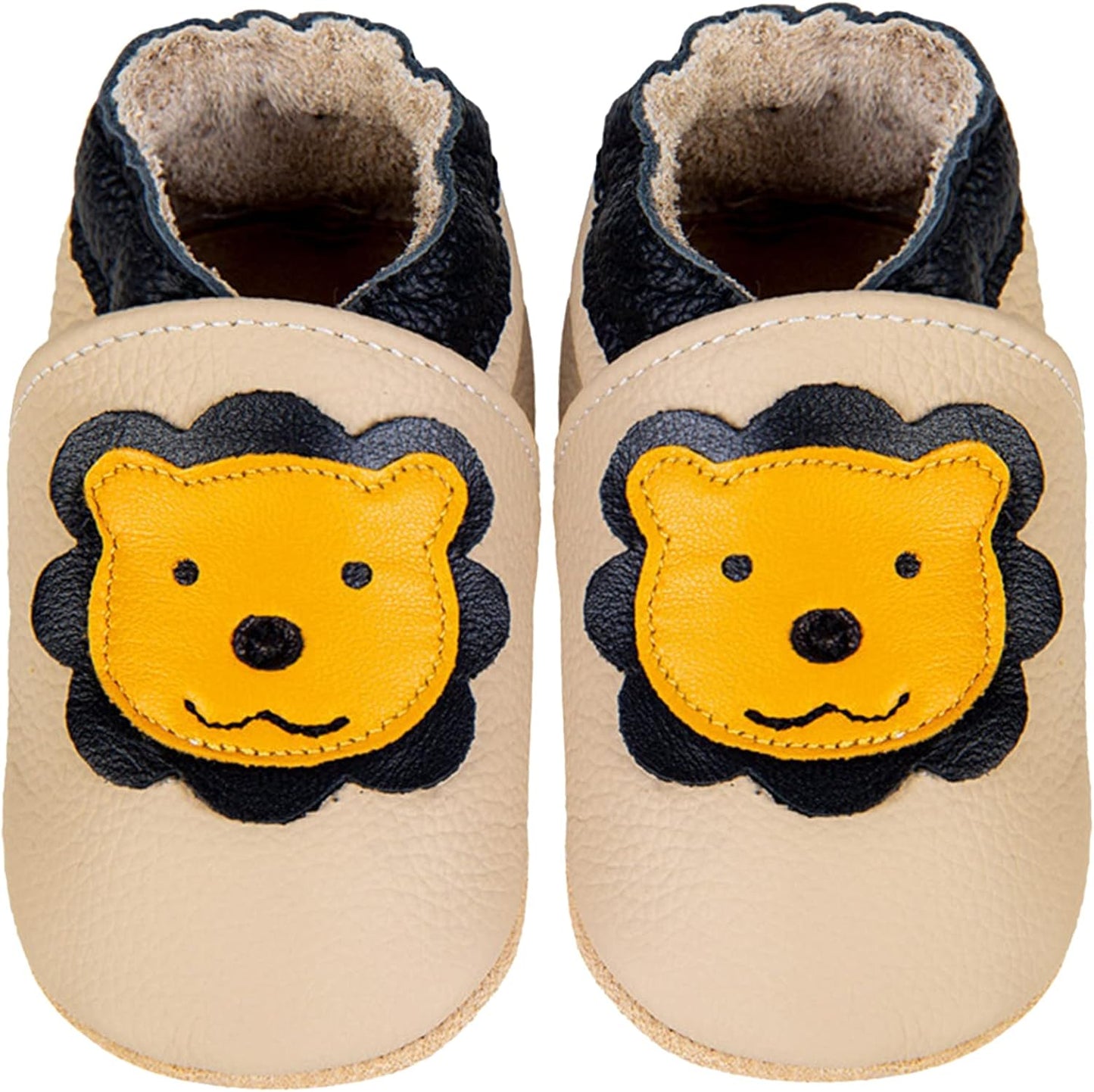 IceUnicorn Krabbelschuhe Baby Lauflernschuhe Jungen Mädchen Weicher Leder Babyhausschuhe Kleinkind Rutschfeste Lederschuhe Baby