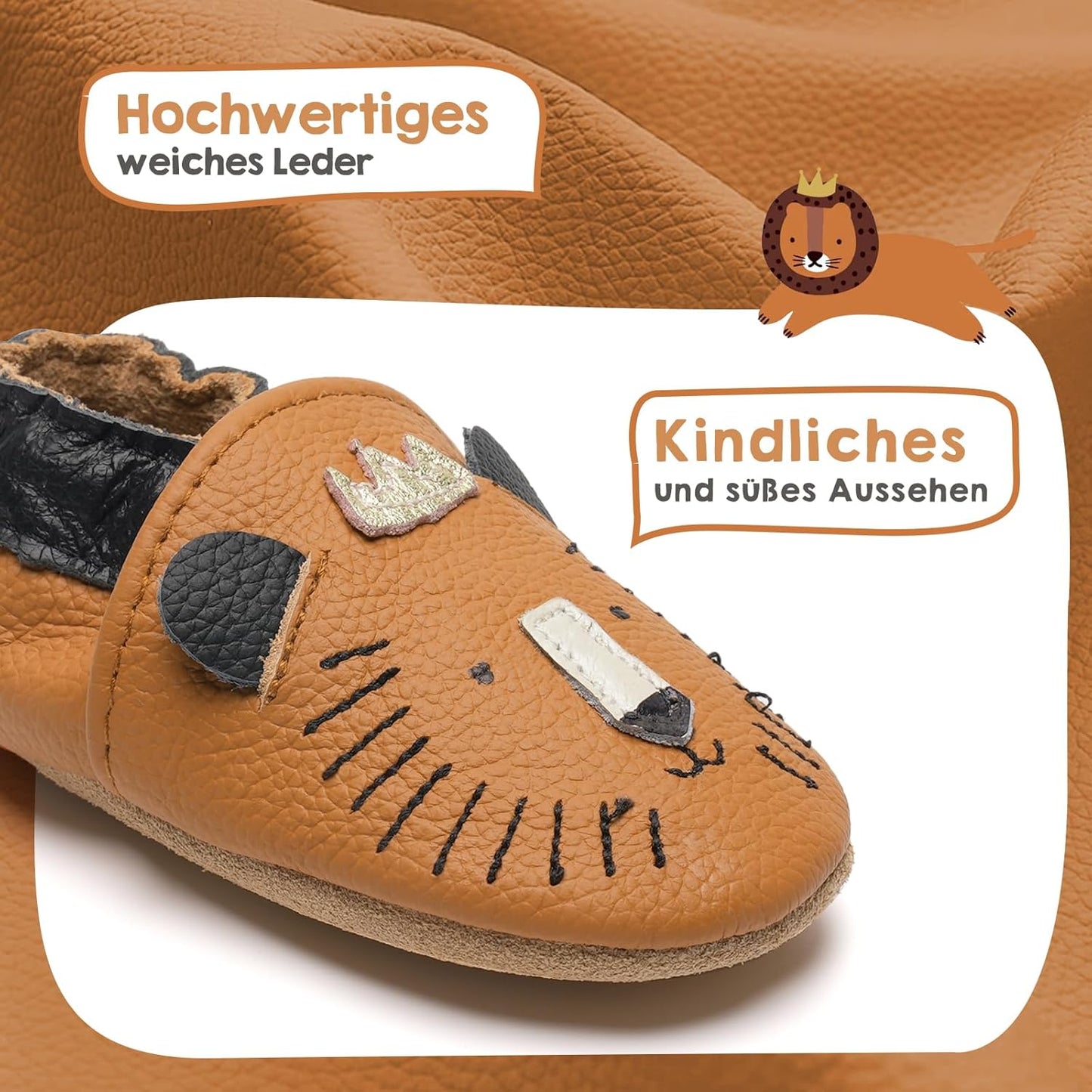 IceUnicorn Krabbelschuhe Baby Jungen Mädchen Lauflernschuhe Baby Weicher Leder Babyhausschuhe Kleinkind Babyschuhe