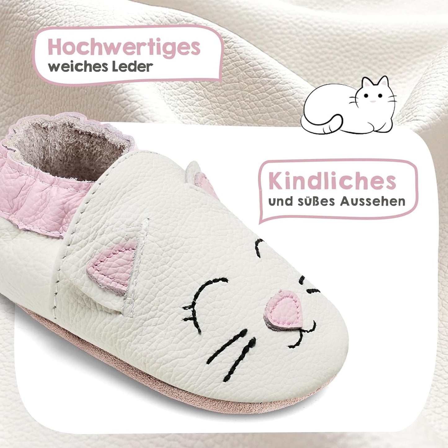 IceUnicorn Krabbelschuhe Baby Jungen Mädchen Lauflernschuhe Baby Weicher Leder Babyhausschuhe Kleinkind Babyschuhe