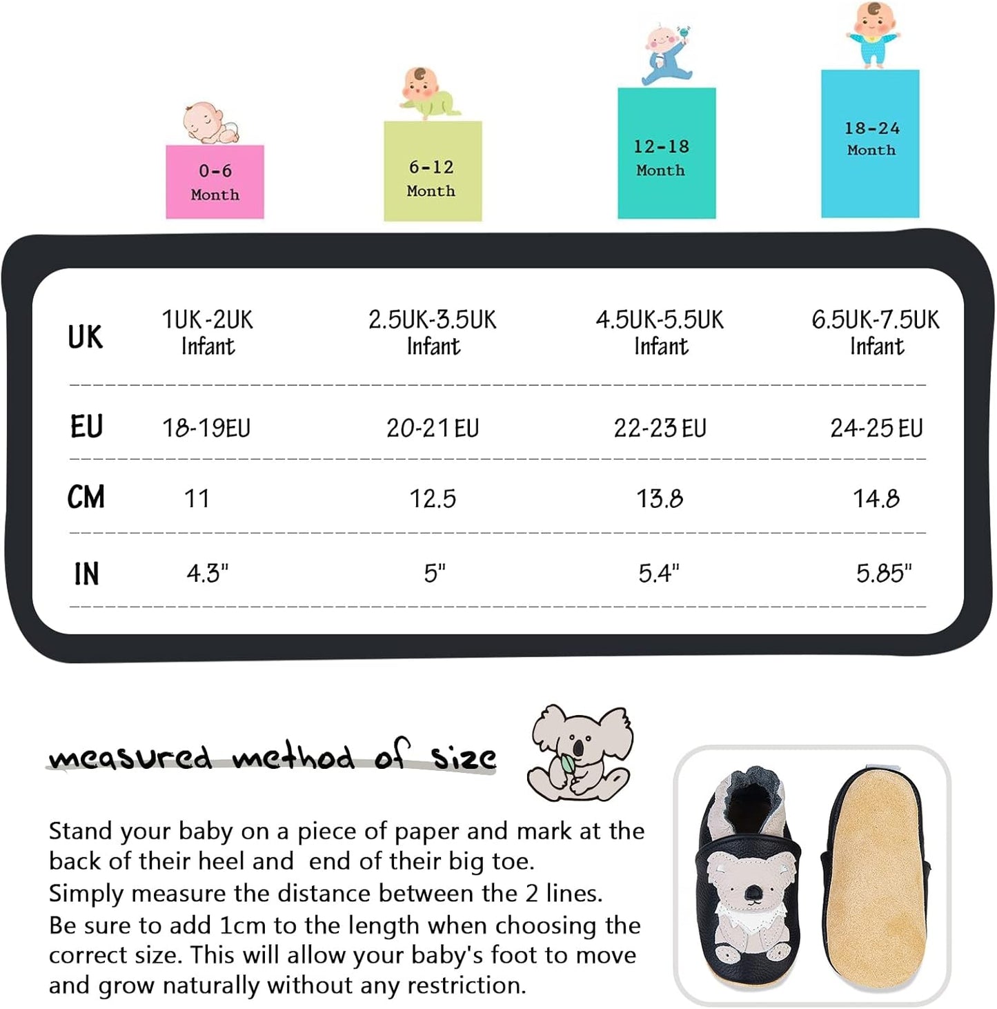 IceUnicorn Krabbelschuhe Baby Lauflernschuhe Jungen Mädchen Weicher Leder Babyhausschuhe Kleinkind Rutschfeste Lederschuhe Baby