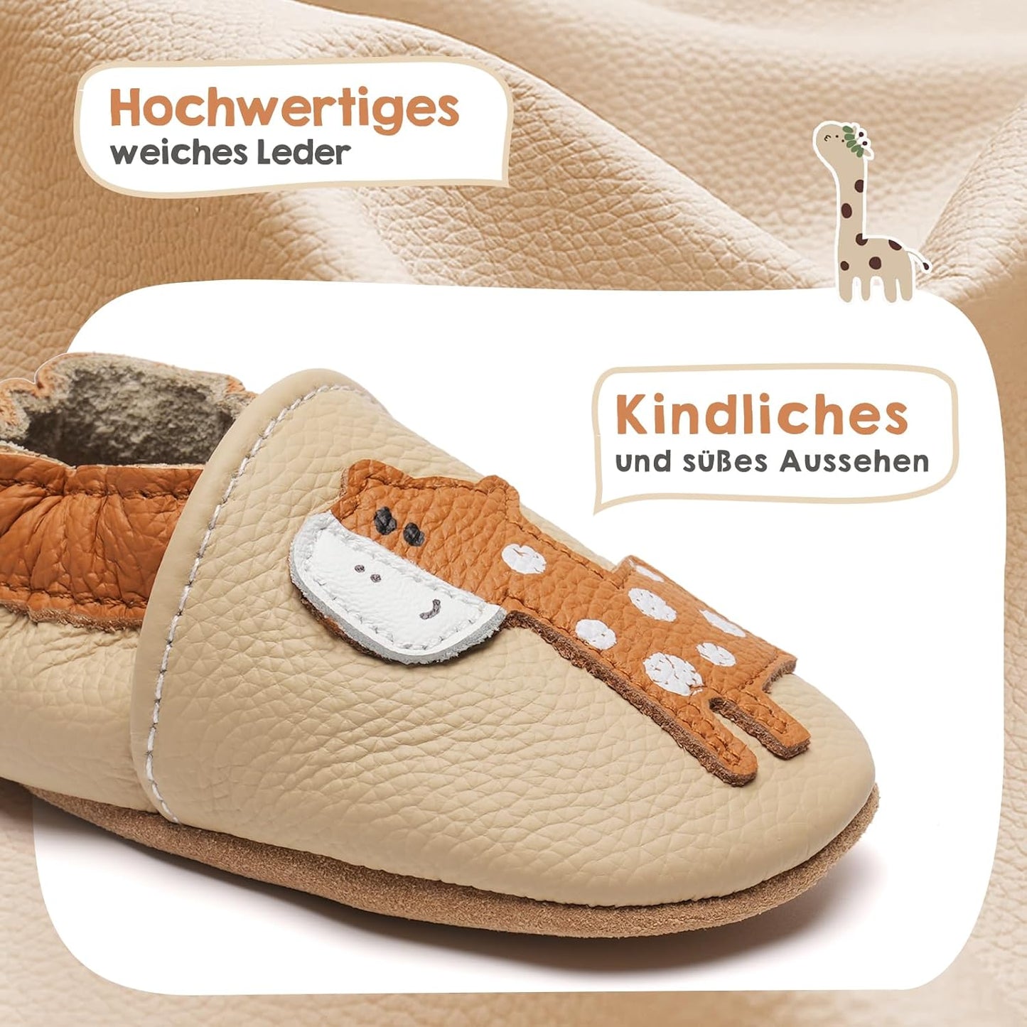 IceUnicorn Krabbelschuhe Baby Jungen Mädchen Lauflernschuhe Baby Weicher Leder Babyhausschuhe Kleinkind Babyschuhe
