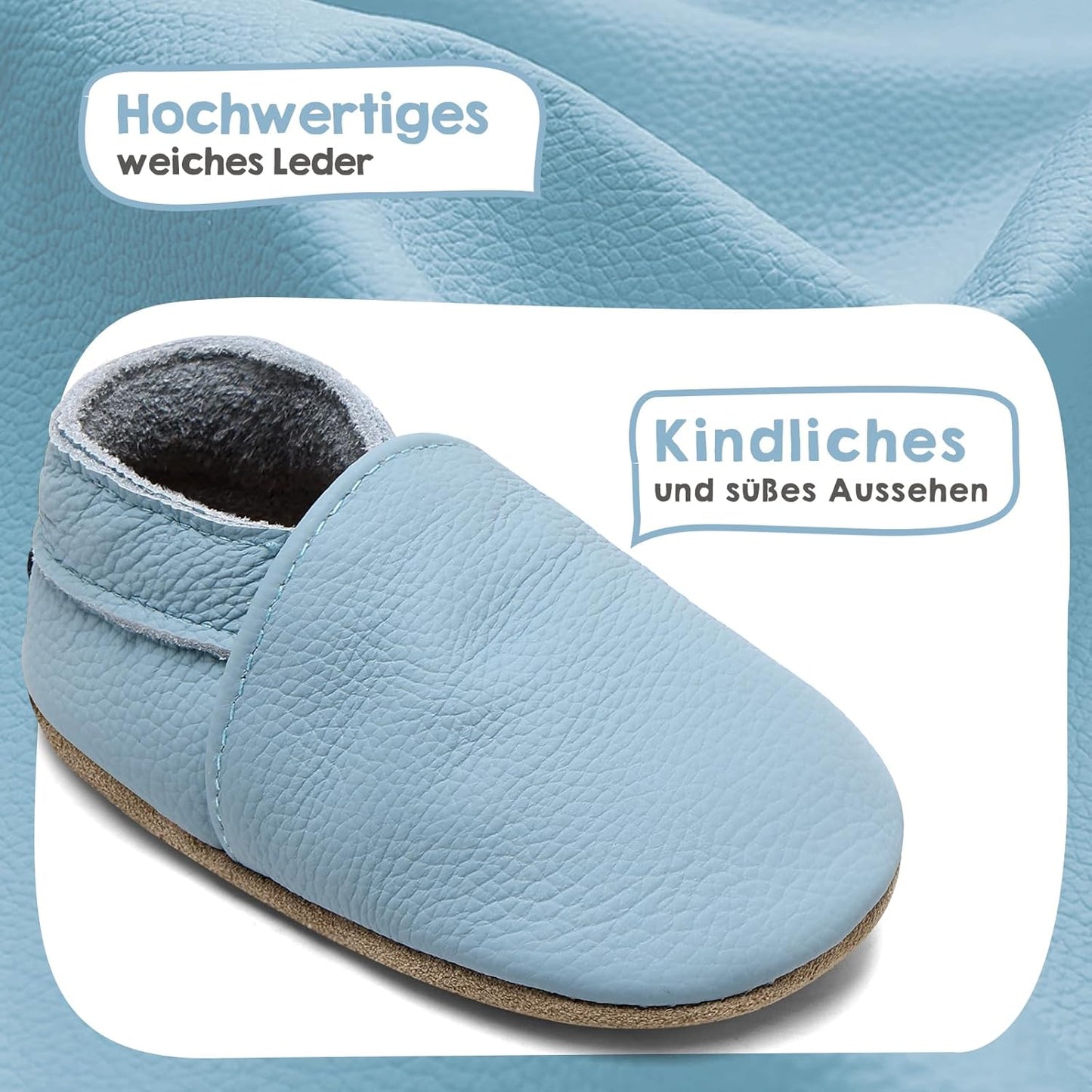 IceUnicorn Krabbelschuhe Baby Jungen Mädchen Lauflernschuhe Baby Weicher Leder Babyhausschuhe Kleinkind Babyschuhe