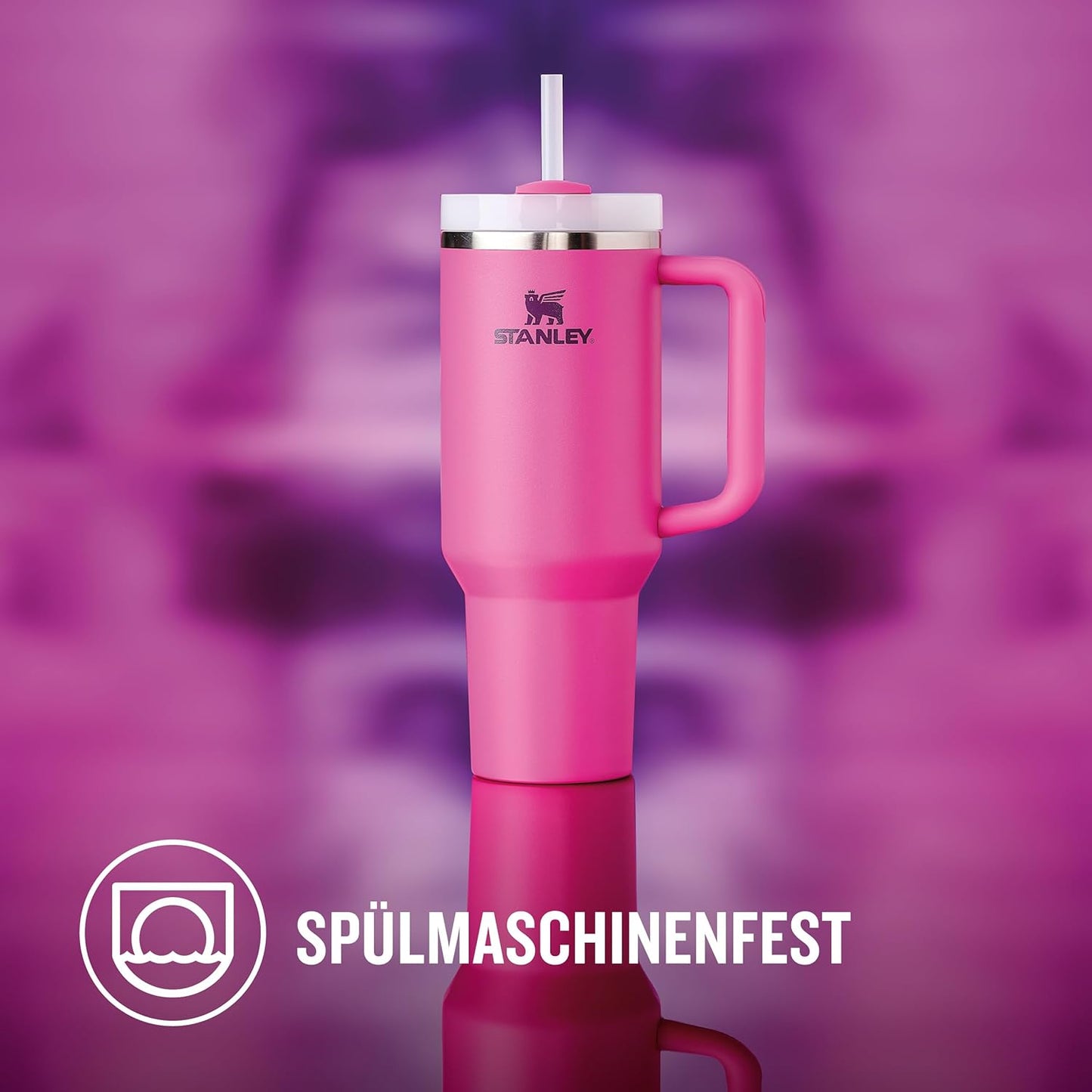 Stanley Quencher H2.0 Flowstate Trinkflasche Mit Strohhalm 1.2L - Thermobecher Kühlt 11 Stunden - 48 Stunden Eisgekühlt - Spülmaschinenfest - Thermosflasche BPA Frei - Edelstahl Trinkbecher