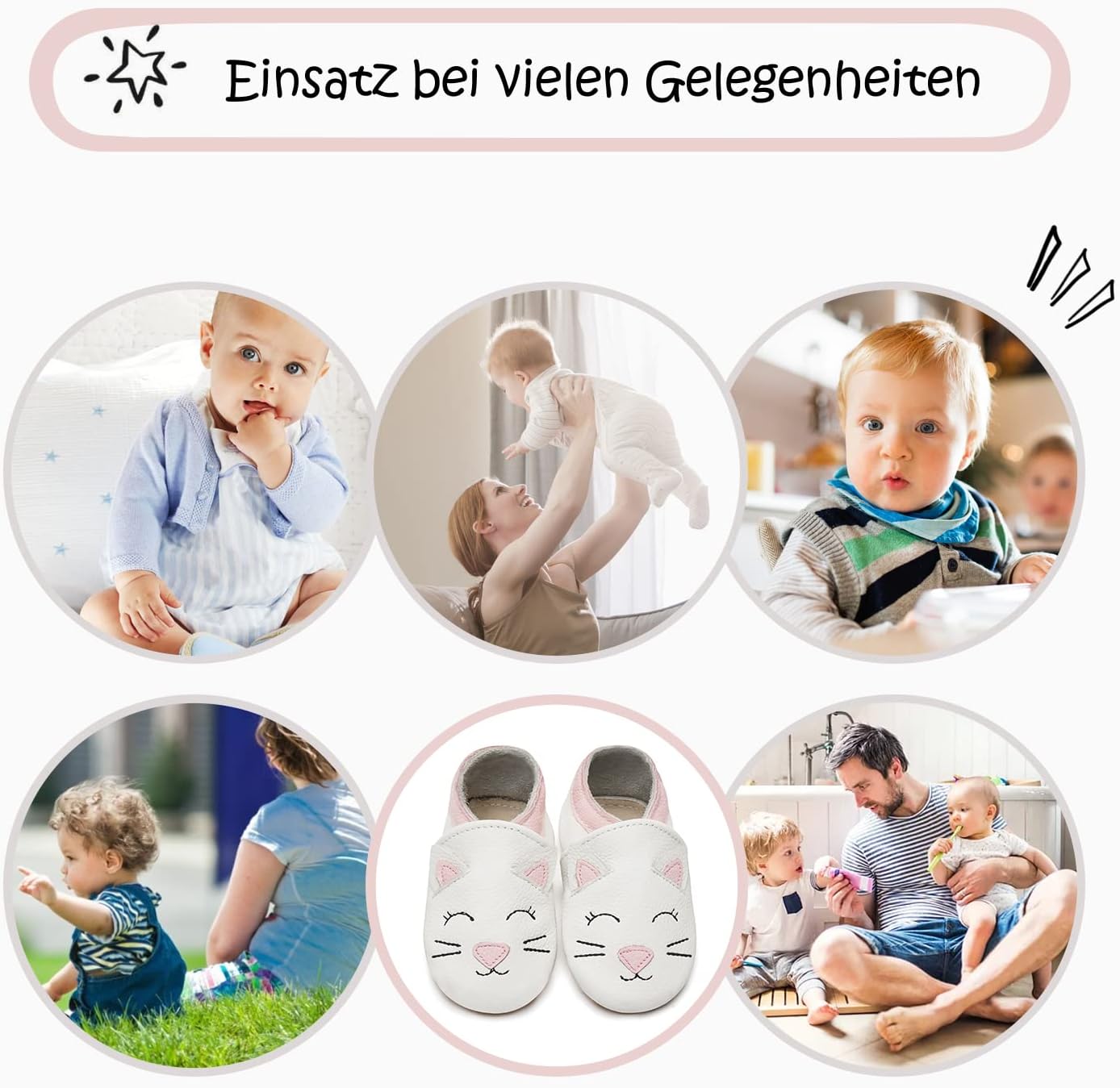 IceUnicorn Krabbelschuhe Baby Lauflernschuhe Jungen Mädchen Weicher Leder Babyhausschuhe Kleinkind Rutschfeste Lederschuhe Baby
