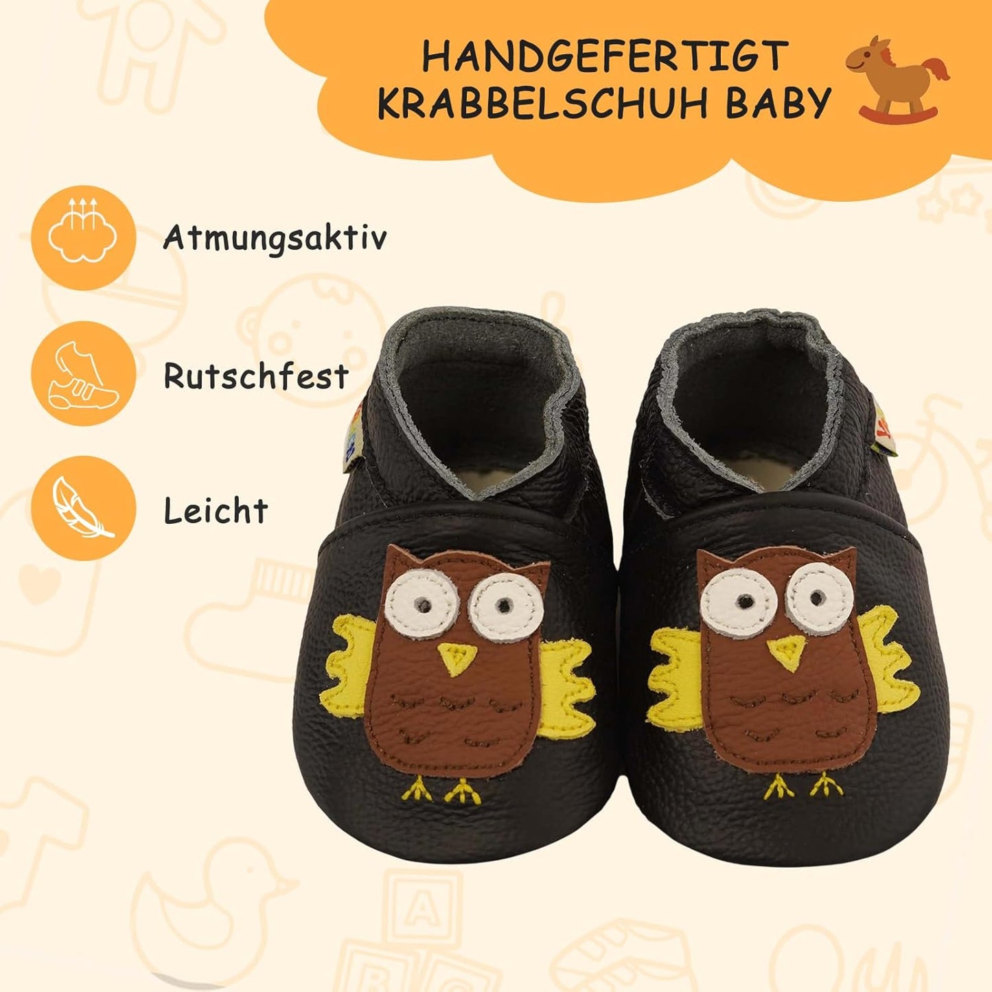 Yalion Baby Junge Mädchen Weicher Leder Lauflernschuhe Krabbelschuhe Babyhausschuhe mit Wildledersohlen Multi-Stil