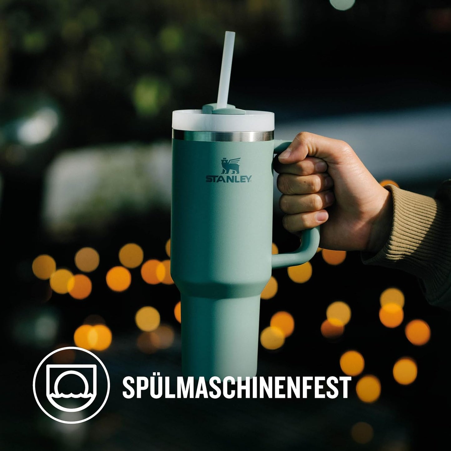 Stanley Quencher H2.0 Flowstate Trinkflasche Mit Strohhalm 1.2L - Thermobecher Kühlt 11 Stunden - 48 Stunden Eisgekühlt - Spülmaschinenfest - Thermosflasche BPA Frei - Edelstahl Trinkbecher