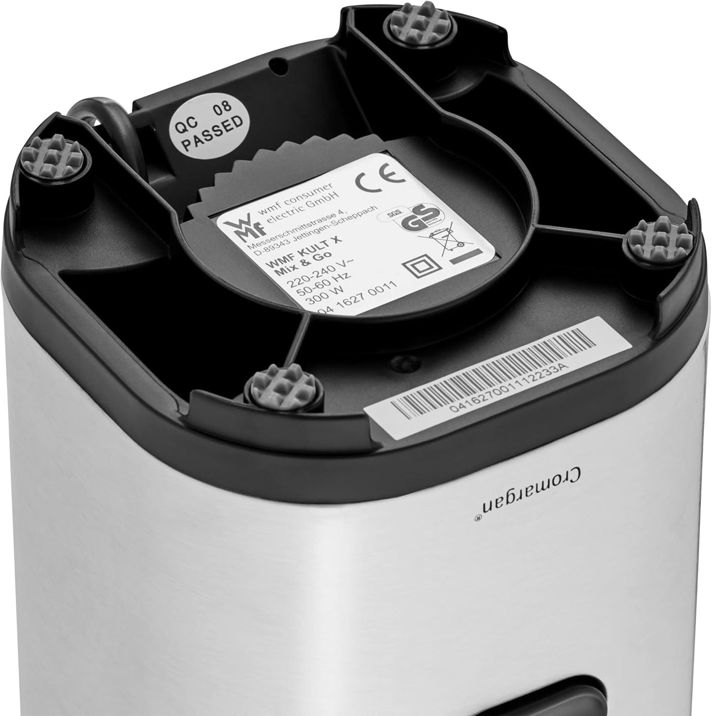 WMF Kult X Mix & Go Mini Smoothie Maker, Standmixer, Blender elektrisch, Shake Mixer 300 Watt Leistung, Tritan-Kunststoff Flasche 600ml, auslaufsicherer Schraubdeckel, rutschfeste Füße, silber/schwarz