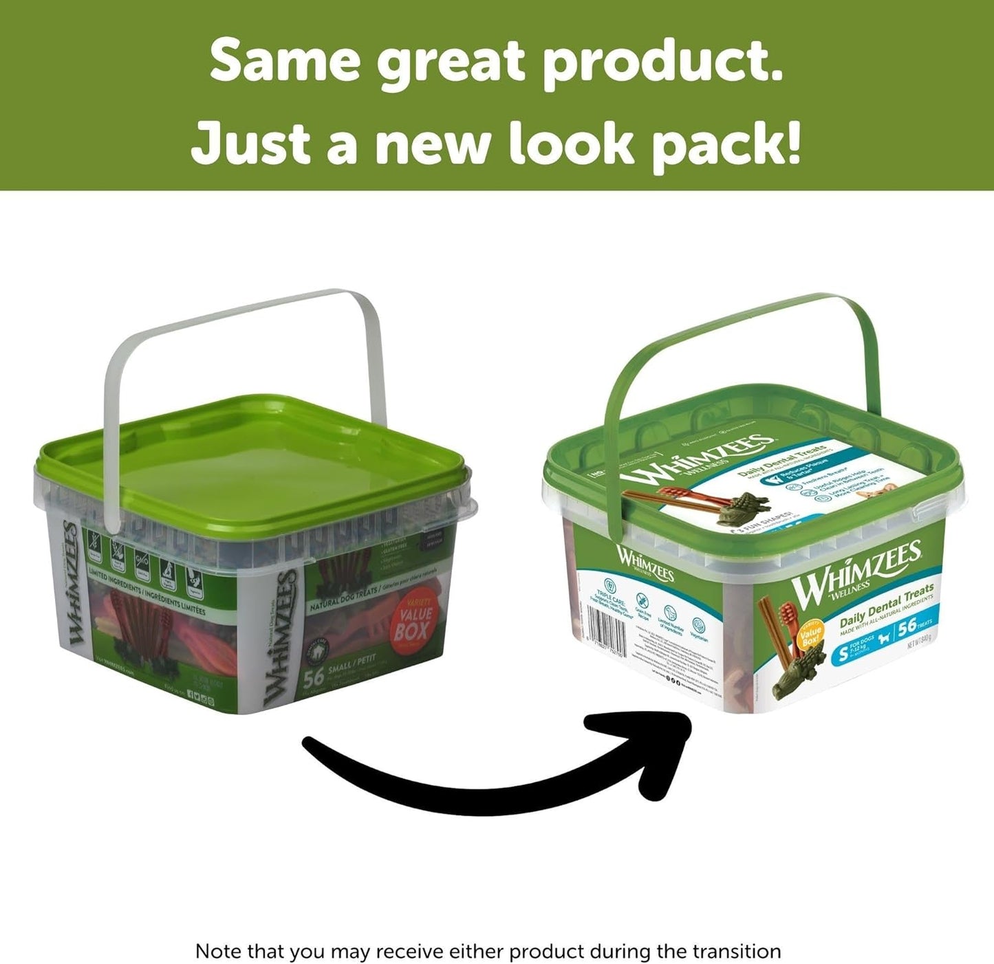 WHIMZEES By Wellness Gemischte Vielfaltsbox, Kaustangen für kleine Hunde zur Zahnpflege, Größe S, 56 Stück, ohne Zuckerzusatz, getreidefrei, natürlich, fettarm