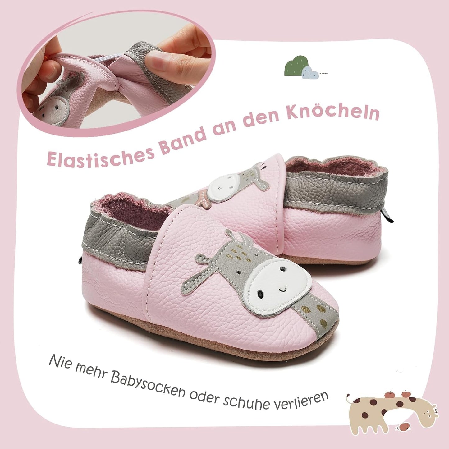 IceUnicorn Krabbelschuhe Baby Jungen Mädchen Lauflernschuhe Baby Weicher Leder Babyhausschuhe Kleinkind Babyschuhe